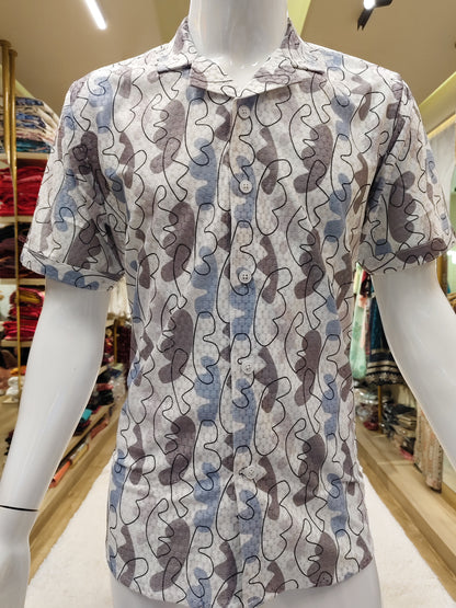 Men's wear cotton digital print half sleeve with premium quality shirt.