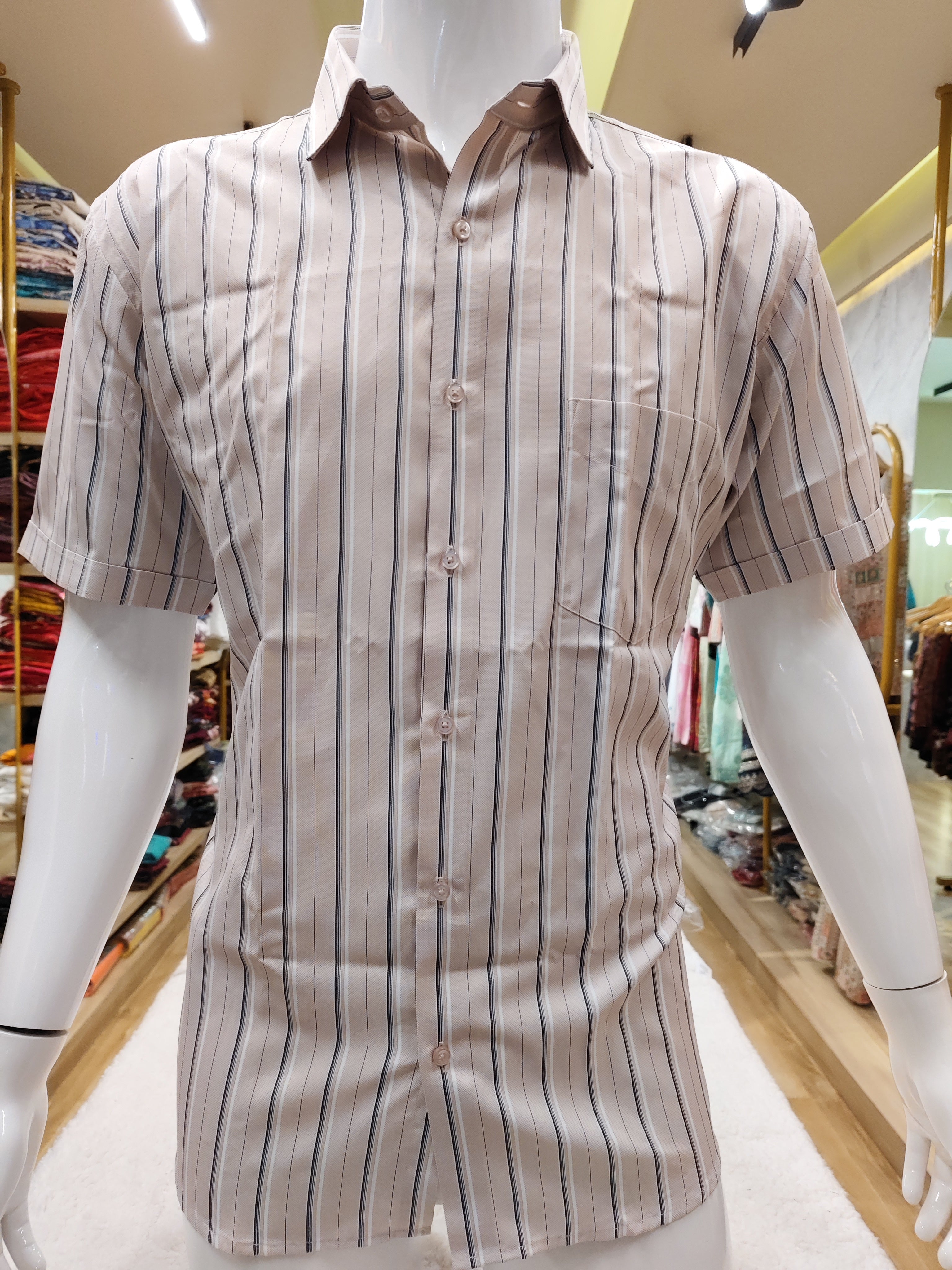 Men's wear check pattern half sleeve with premium quality shirt.