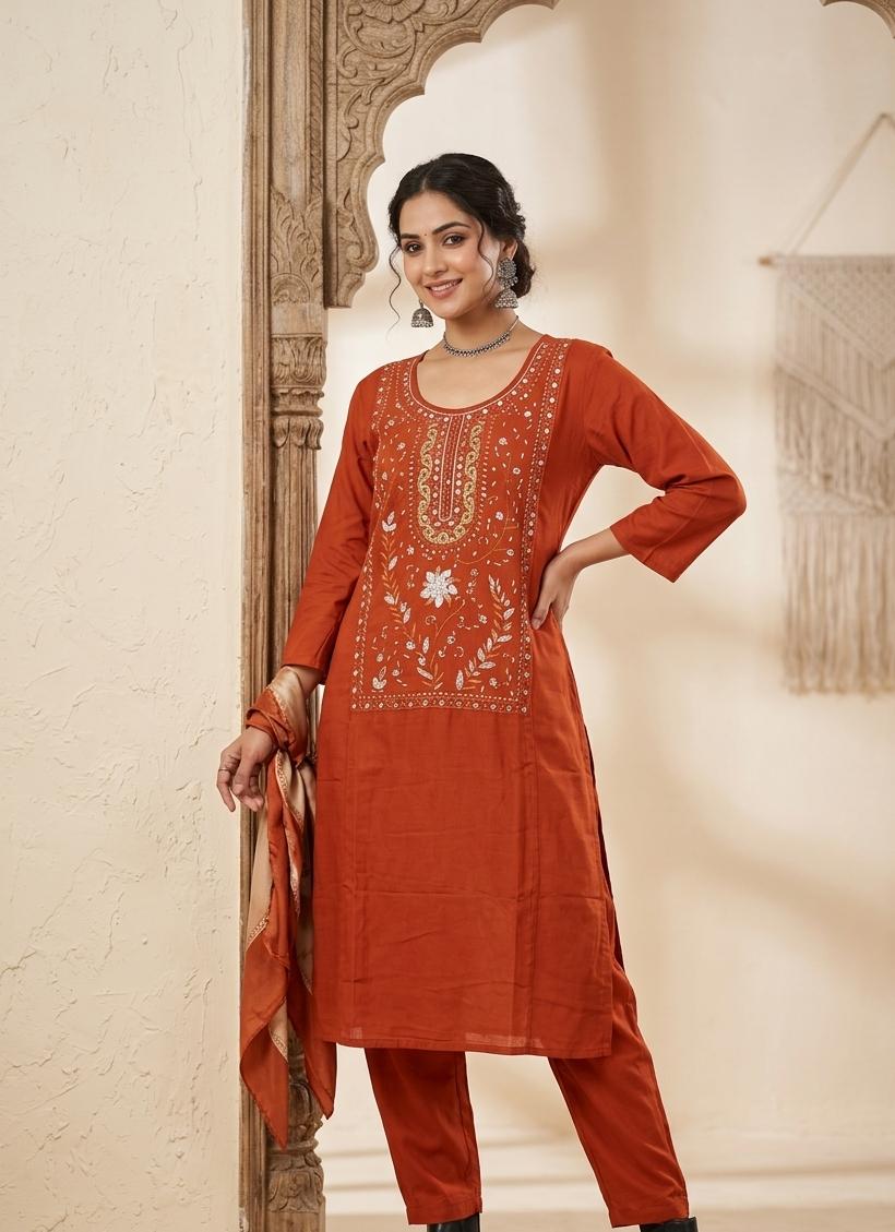 Co Ord Set Orange 8085