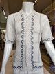 Men's wear cotton Linen Embroidery Half Sleeves shirts.