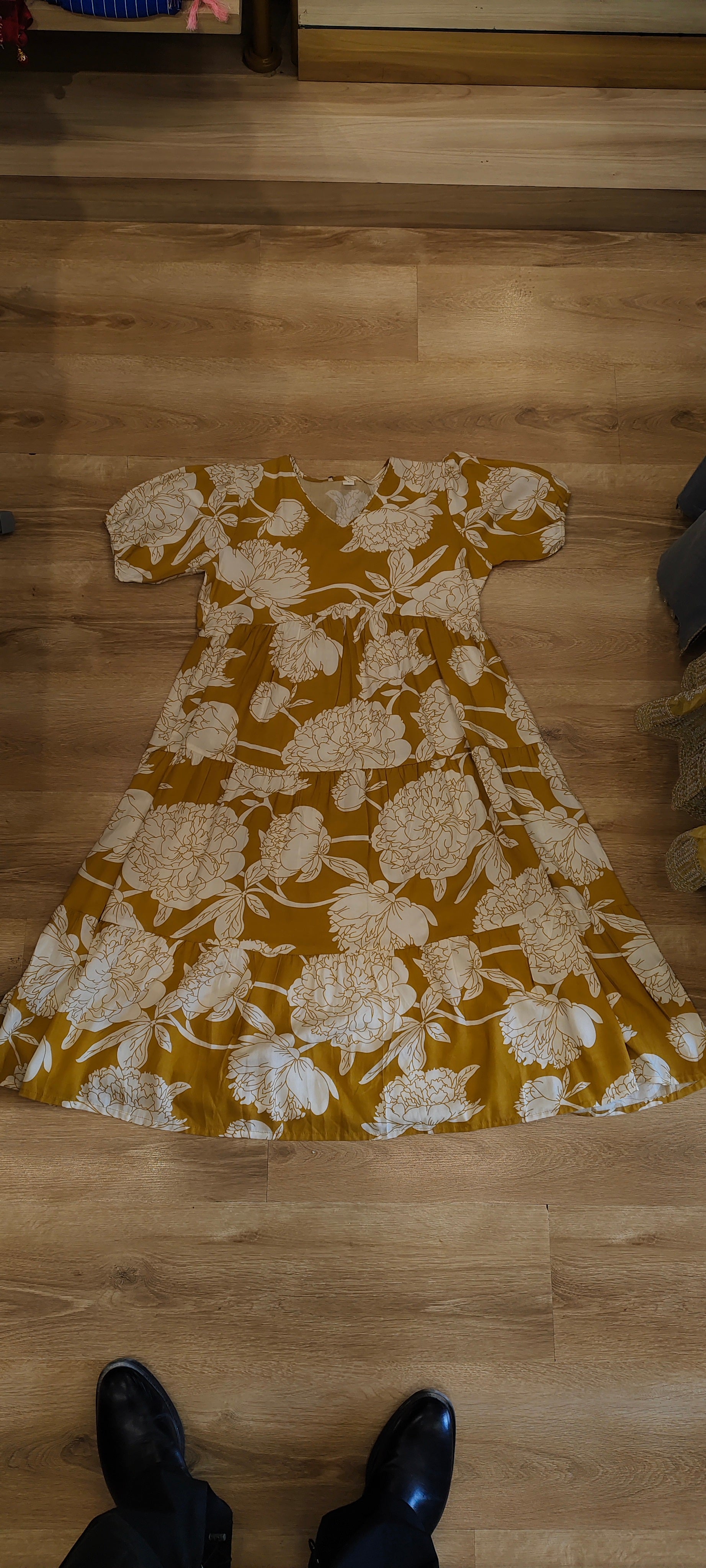 Single Kurti 123 yellow print