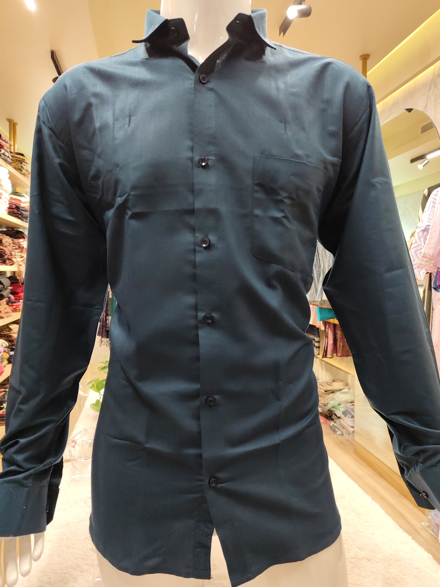 Men's wear linen cotton full sleeve premium quality shirt.