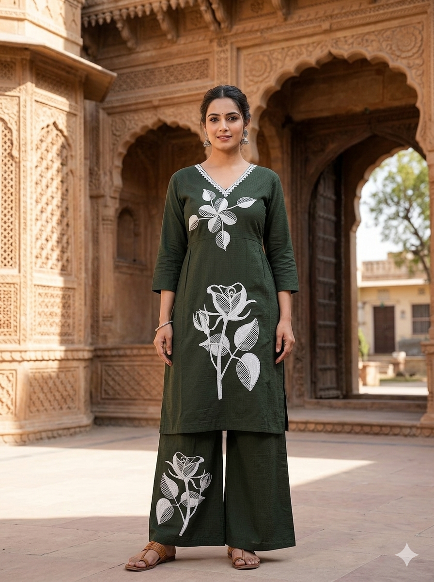 Co Ord Set  153 bottle green