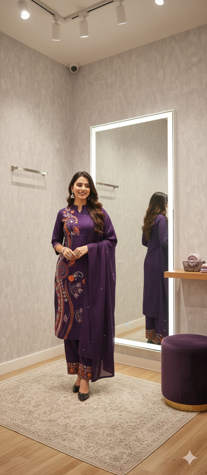 Salwar Set Purple